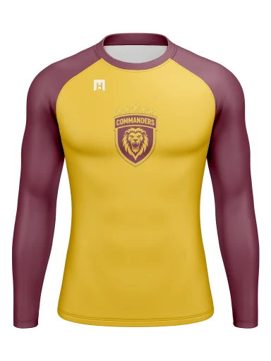 Men’s Compression Raglan Long Sleeve Rash Guard preview, front