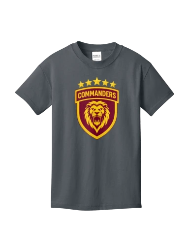 GVYF Commanders Youth Core Cotton Tee preview, front