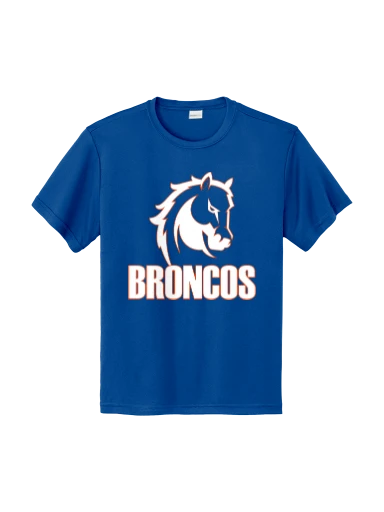 GVYF Broncos Youth PosiCharge Competitor Tee preview, front