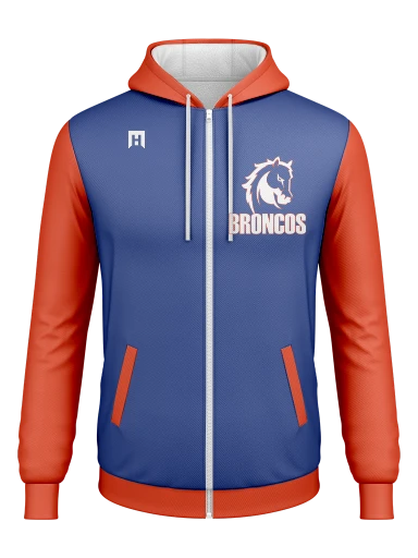 GVYF Broncos Full Zip Poly Fleece Hoodie preview, front