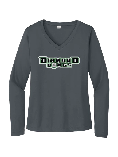 Sport-Tek Women's Long Sleeve PosiCharge Competitor V-Neck Tee preview, front