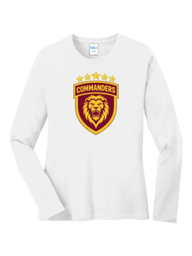 GVYF Commanders Women's Long Sleeve Core Cotton Tee preview, front