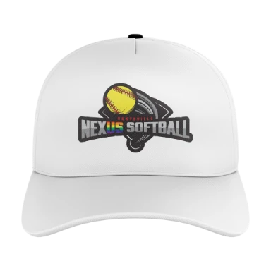 Sublimated 5 Panel Curved Bill Cap preview, front