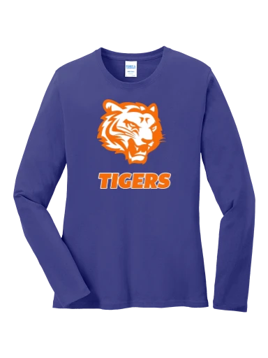 GVYF Tigers Women's Long Sleeve Core Cotton Tee preview, front