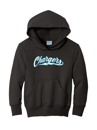 GVYF Chargers Youth Core Fleece Pullover Hooded Sweatshirt preview, front