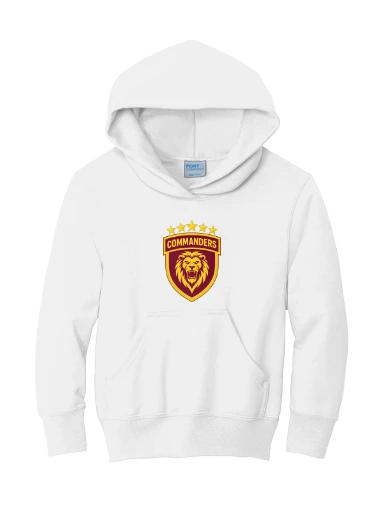 GVYF Commanders Youth Core Fleece Pullover Hooded Sweatshirt preview, front