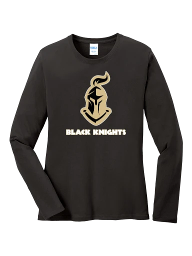 GVYF Black Knights Women's Long Sleeve Core Cotton Tee preview, front