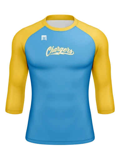 Men’s Compression Raglan Long Sleeve Rash Guard preview, front