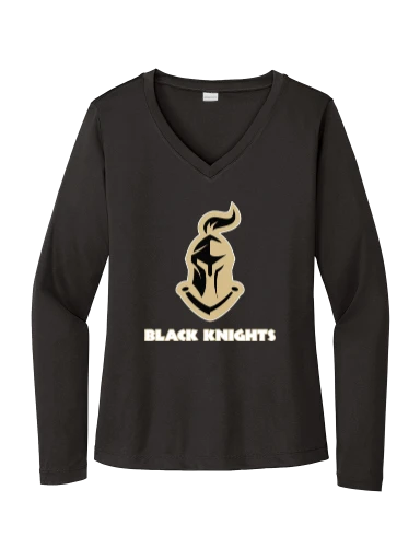 GVYF Black Knights Women's Long Sleeve PosiCharge Competitor V-Neck Tee preview, front