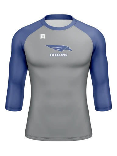 Men’s Compression Raglan Long Sleeve Rash Guard preview, front