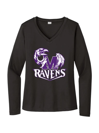 GVYF Ravens Women's Long Sleeve PosiCharge Competitor V-Neck Tee preview, front