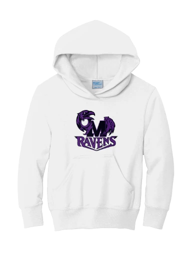 GVYF Ravens Youth Core Fleece Pullover Hooded Sweatshirt preview, front