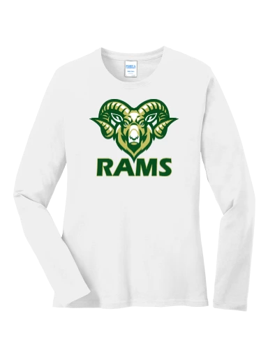 GVYF Rams Women's Long Sleeve Core Cotton Tee preview, front