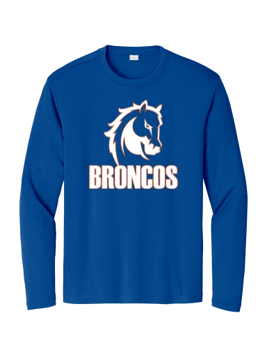 GVYF Broncos Long Sleeve PosiCharge Competitor Tee preview, front