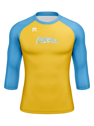 Men’s Compression Raglan Long Sleeve Rash Guard preview, front