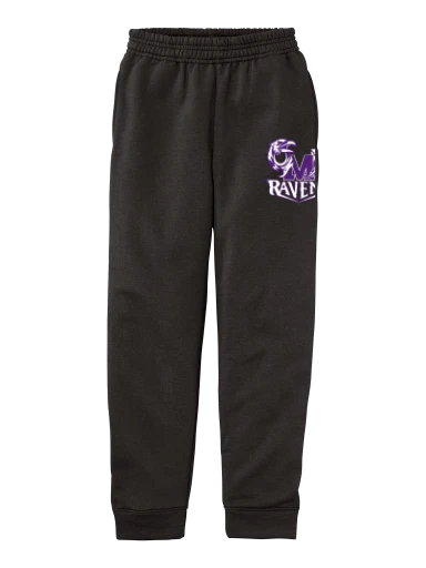 GVYF Ravens Youth Core Fleece Jogger preview, front