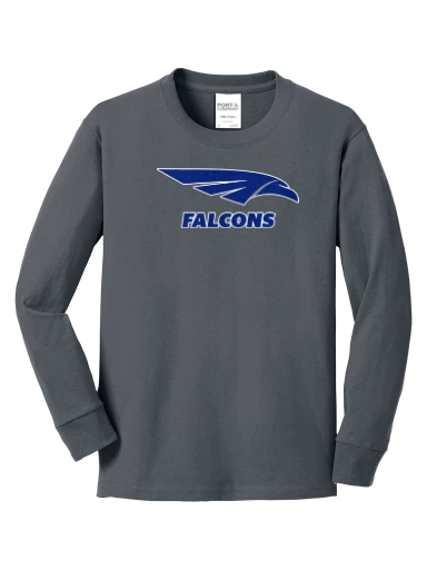 Youth Long Sleeve Core Cotton Tee preview, front