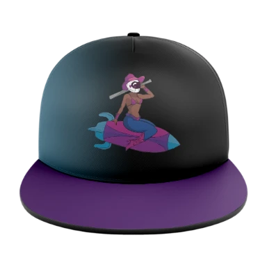 Sublimated 5 Panel Solid Flat Bill Cap preview, front