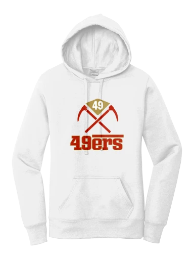 GVYF 49ers Women's Core Fleece Pullover Hooded Sweatshirt preview, front