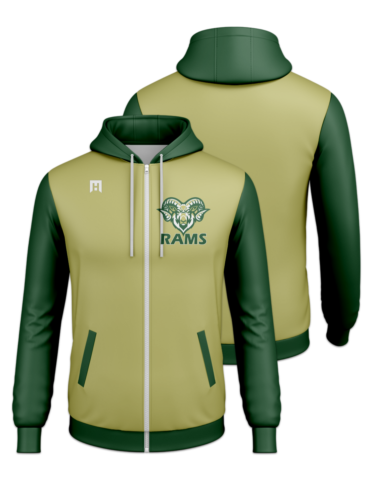 Rendered product preview, stack