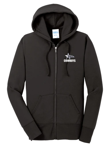 GVYF Cowboys Women's Core Fleece Full-Zip Hooded Sweatshirt preview, front