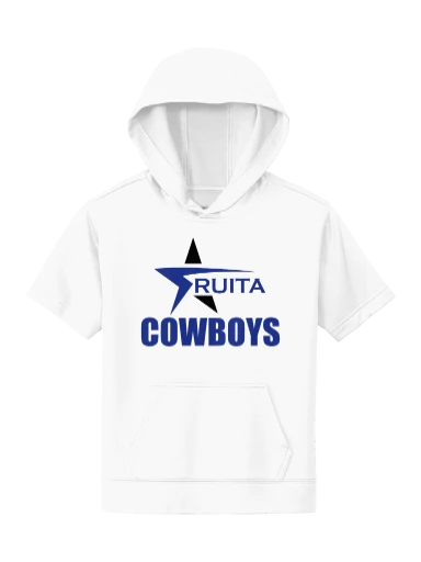 GVYF Cowboys Youth Sport-Wick Fleece Short Sleeve Hooded Pullover preview, front