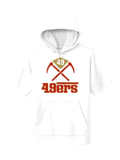 GVYF 49ers Sport-Wick Fleece Short Sleeve Hooded Pullover preview, front