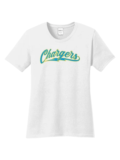 GVYF Chargers Women's Core Cotton Tee preview, front
