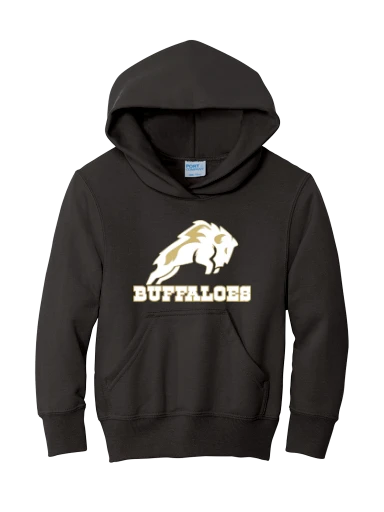 GVYF Buffaloes Youth Core Fleece Pullover Hooded Sweatshirt preview, front