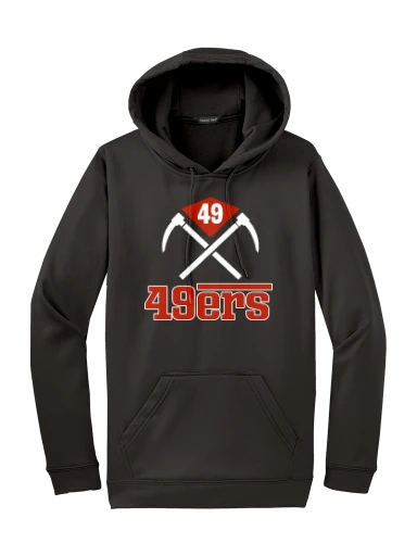 GVYF 49ers Sport-Wick Fleece Hooded Pullover preview, front