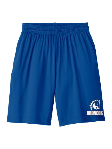 GVYF Broncos PosiCharge Competitor Pocketed Short preview, front