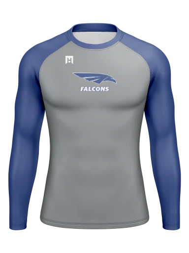 Men’s Compression Raglan Long Sleeve Rash Guard preview, front