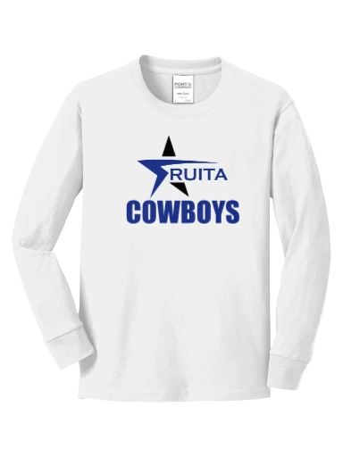 GVYF Cowboys Youth Long Sleeve Core Cotton Tee preview, front