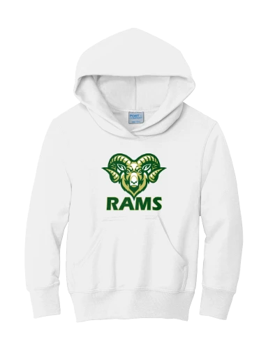 GVYF Rams Youth Core Fleece Pullover Hooded Sweatshirt preview, front