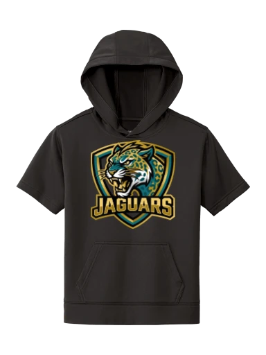 GVYF Jaguars Youth Sport-Wick Fleece Short Sleeve Hooded Pullover preview, front