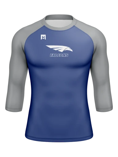 Men’s Compression Raglan Long Sleeve Rash Guard preview, front