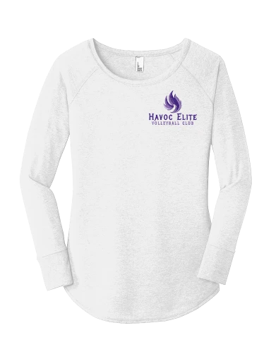 District Women's Perfect Tri Long Sleeve Tunic Tee preview, front