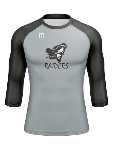 Men’s Compression Raglan Long Sleeve Rash Guard preview, front