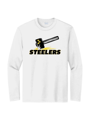 GVYF Steelers Youth Long Sleeve PosiCharge Competitor Tee preview, front