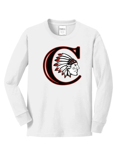 Port & Company Youth Long Sleeve Core Cotton Tee preview, front