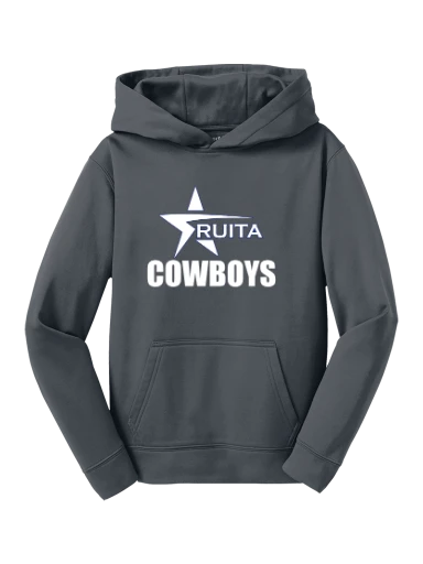 GVYF Cowboys Youth Sport-Wick Fleece Hooded Pullover preview, front