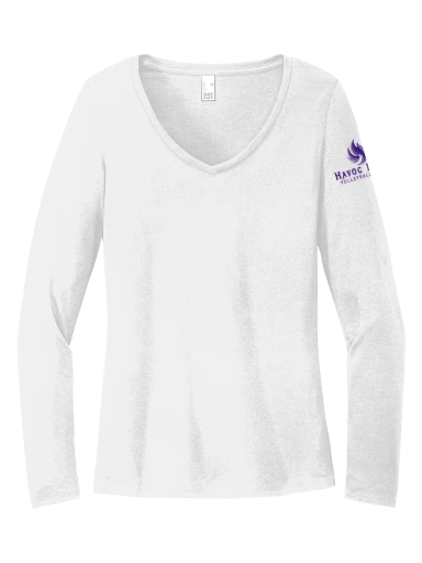 District Women's Perfect Tri Long Sleeve V-Neck Tee preview, front