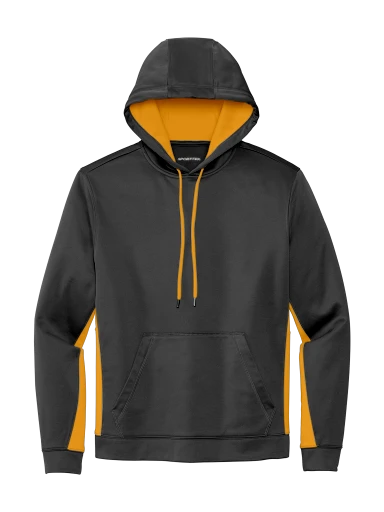 Sport-Tek Sport-Wick Fleece Colorblock Hooded Pullover