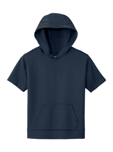 Sport-Tek Youth Sport-Wick Fleece Short Sleeve Hooded Pullover