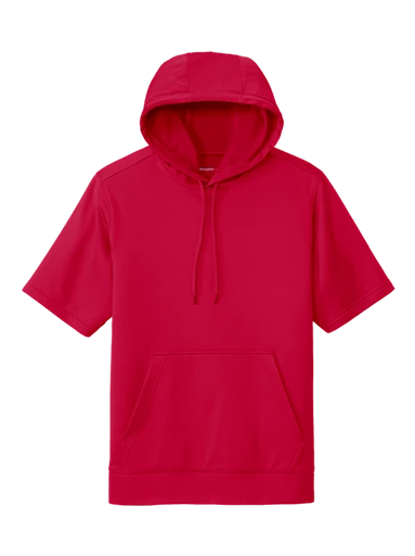 Sport-Tek Sport-Wick Fleece Short Sleeve Hooded Pullover